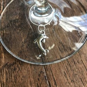 Beach themed wine glass charm 4 pc set